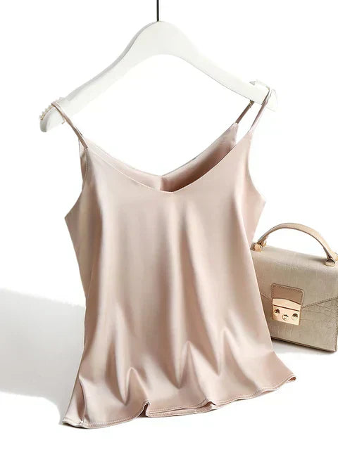 Celeste | Womens Elegant Adjustable Spaghetti Strap Lightweight Satin Cami 4