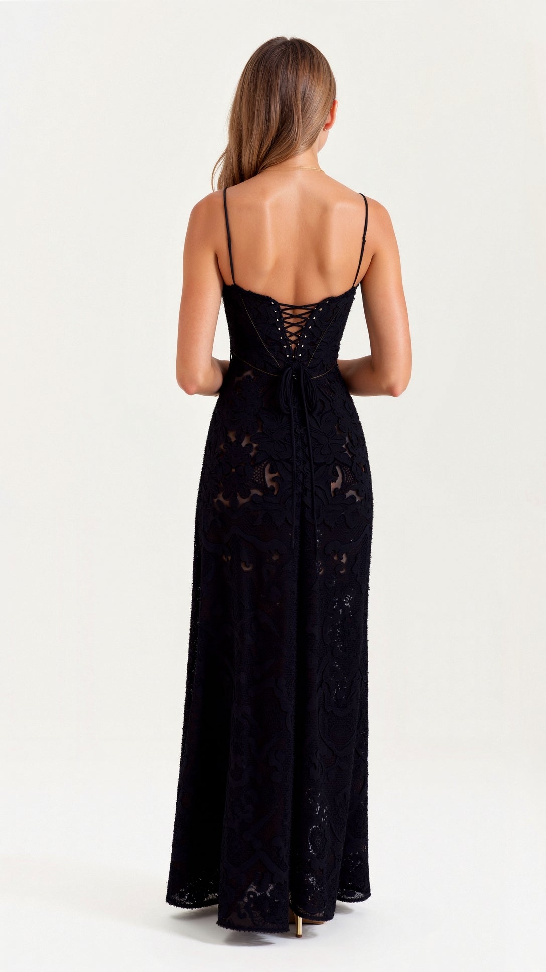 Donna | Womens Wedding Guest Satin Bustier Sleeveless Fitted Structured Maxi Dress 8