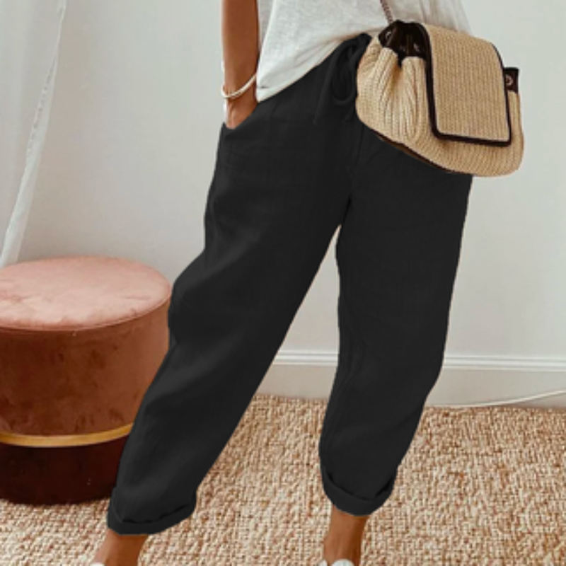 Elara | Women High Waist Straight Leg Casual Fit Full Length Pants 5