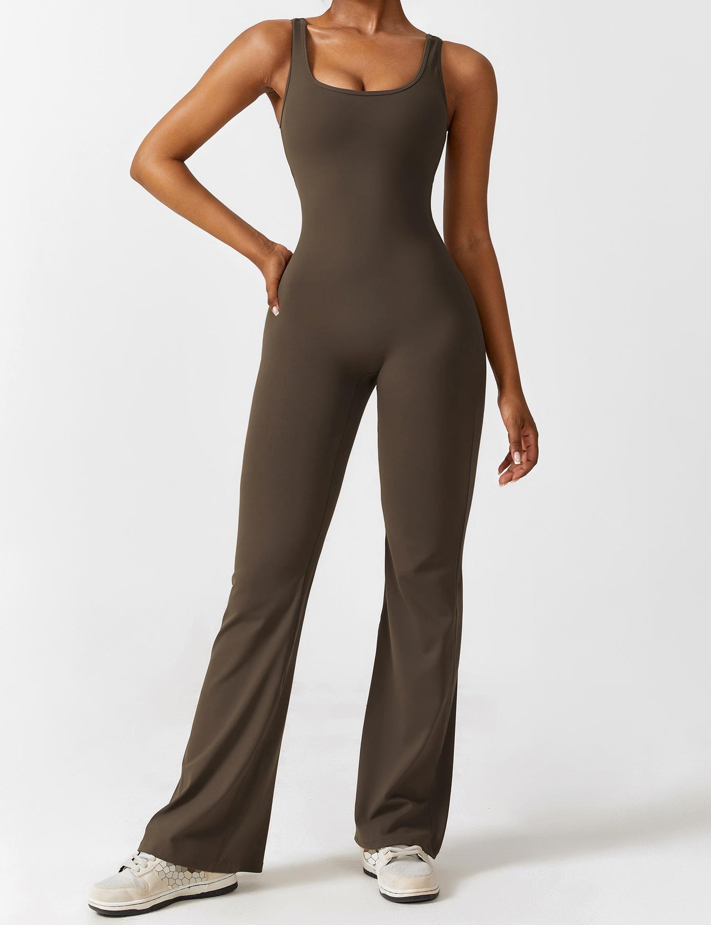 Liora | Women Flared Backless Jumpsuit Deep V-Neck Casual Stylish 12
