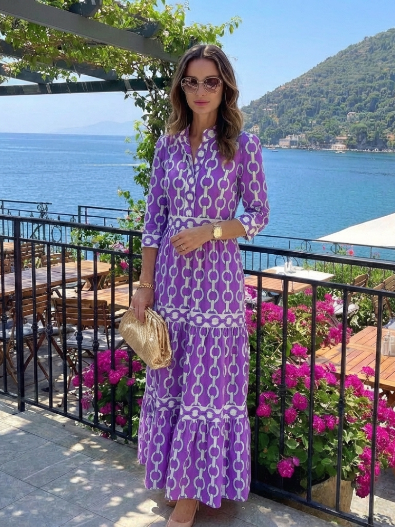 Mira | Womens Summer Holiday Chiffon Tiered Midi Dress 7