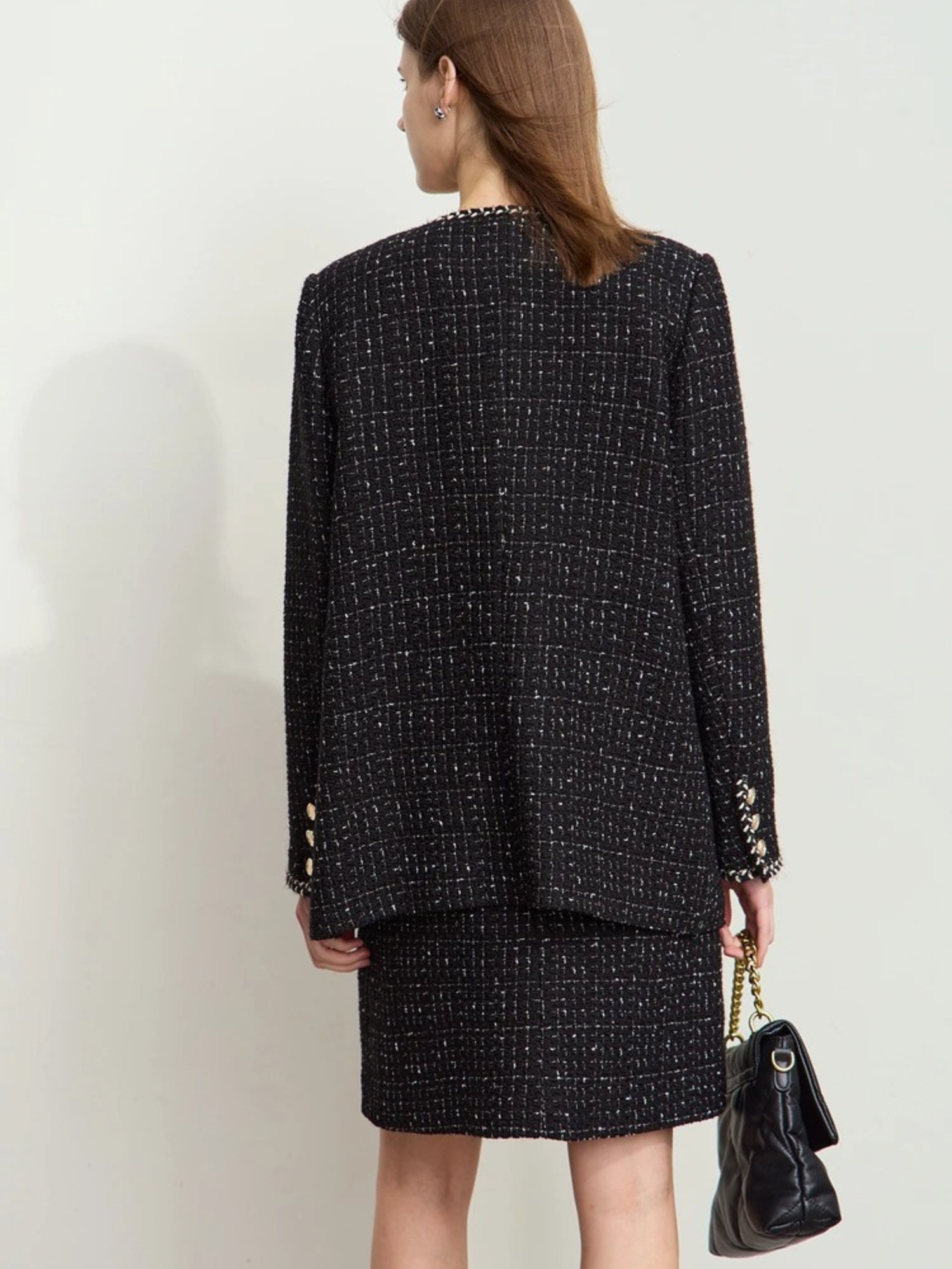 Sophia | Elegant Long Black Wool Coat for Women 3