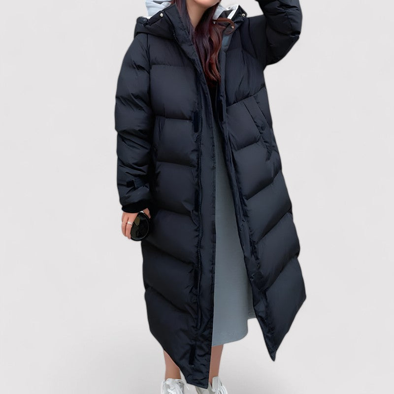 Sophia | Elegant Long Quilted Puffer Jacket for Women 0