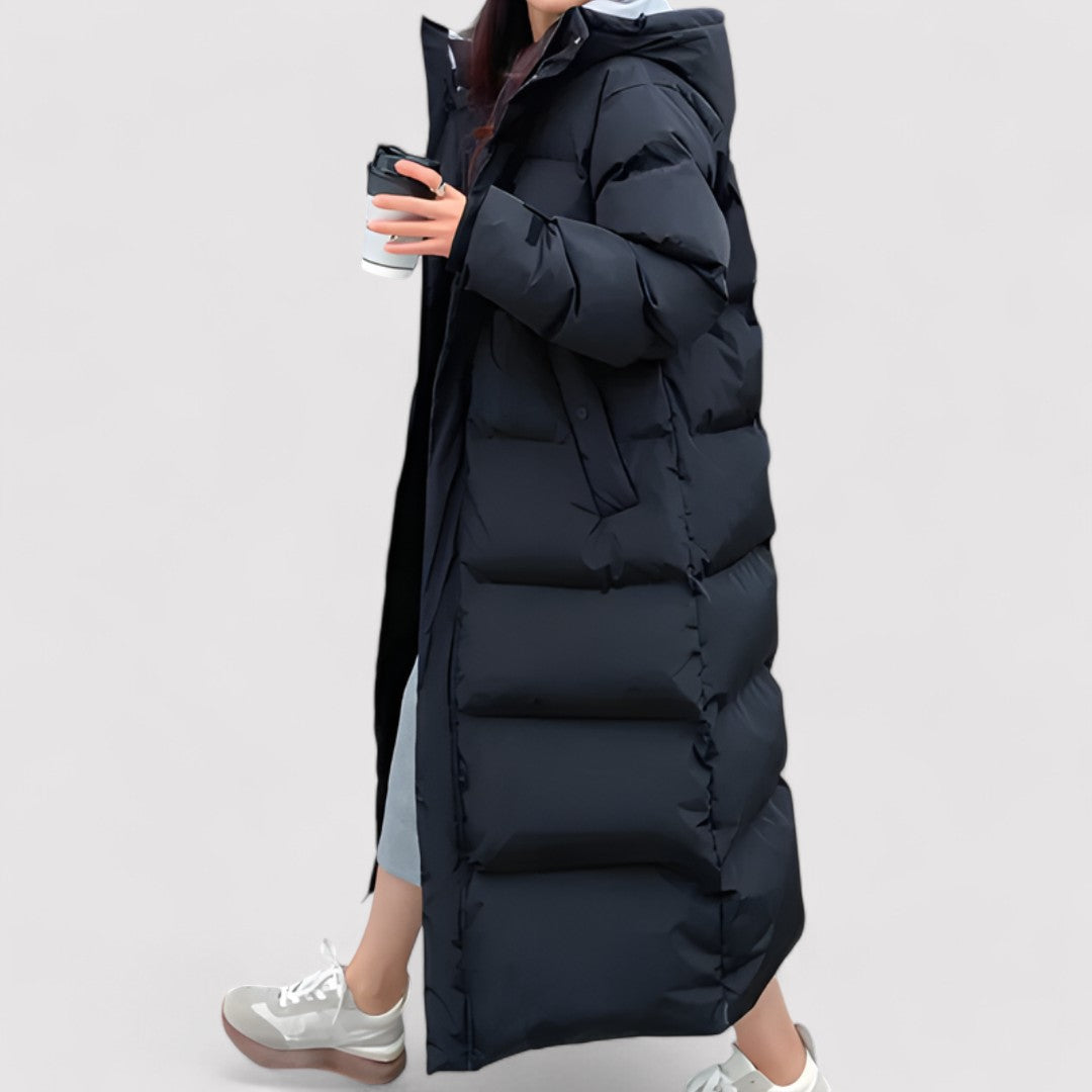 Sophia | Elegant Long Quilted Puffer Jacket for Women 1