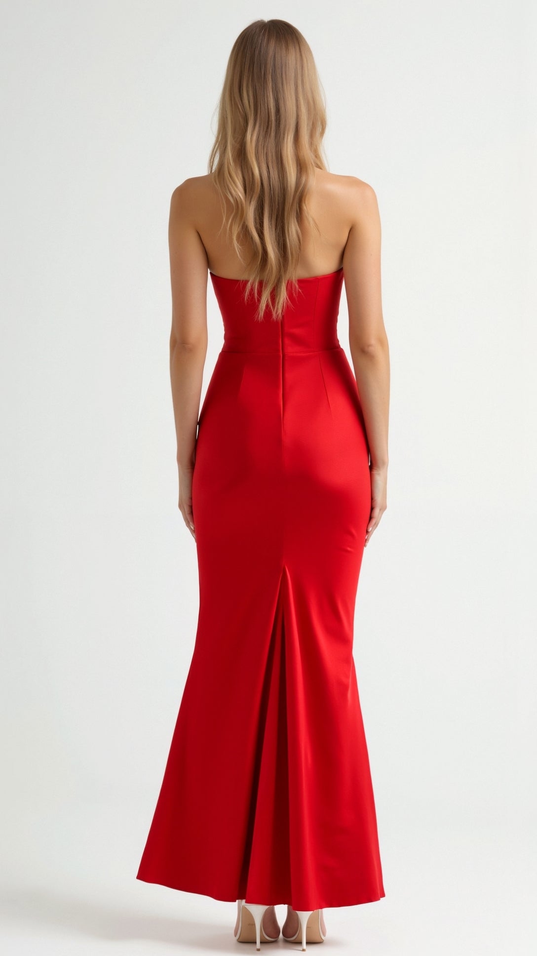 Alice | Womens Wedding Guest Satin Column Sleeveless Fitted Design Maxi Dress 8