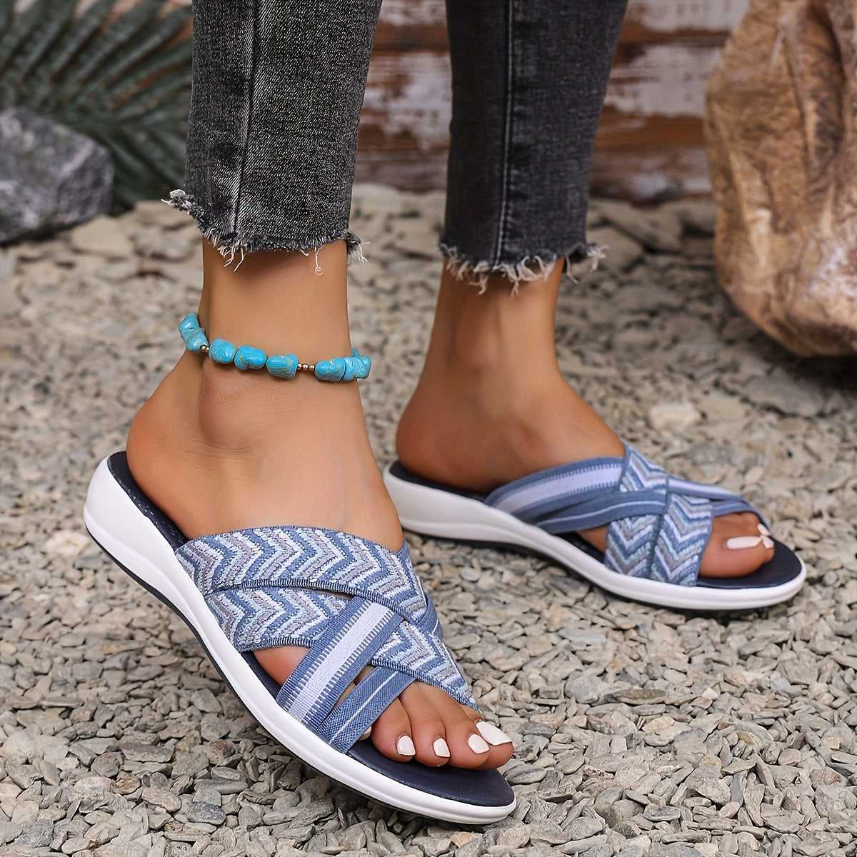 Aloise | Women Casual Sandals Open Toe Crisscross Straps Flat Everyday Sandals 1