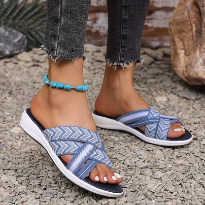 Aloise | Women Casual Sandals Open Toe Crisscross Straps Flat Everyday Sandals 1