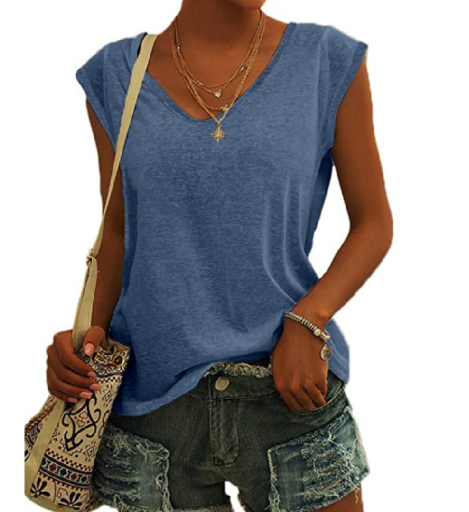 Alysa | Womens Elegant Sleeveless Loose Fit Lightweight Minimal Blouse 1