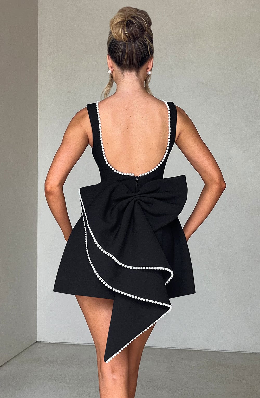 Amber | Womens Wedding Guest Satin Sleeveless Structured Tailored Mini Dress 6