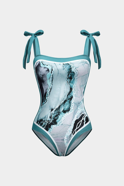 Angela | Womens Elegant High-Leg Tie-Strap Tummy Control Two Piece Swimwear 2