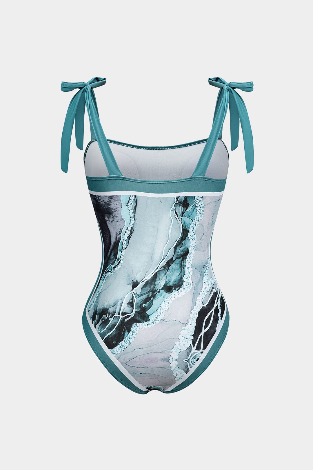 Angela | Womens Elegant High-Leg Tie-Strap Tummy Control Two Piece Swimwear 3