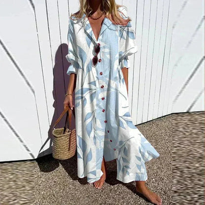 Beach Boho V-Neck Layered Midi Dress | Rhea 4