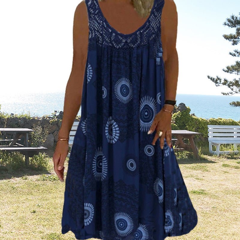 Beach Cotton V-Neck Tiered Maxi Dress | Isla 3