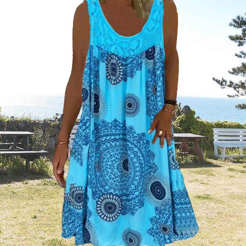 Beach Cotton V-Neck Tiered Maxi Dress | Isla 6