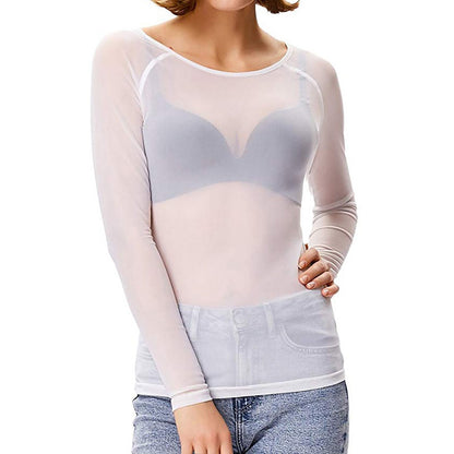 Luna | Women’s Flattering Long Sleeve Mesh Blouse 4