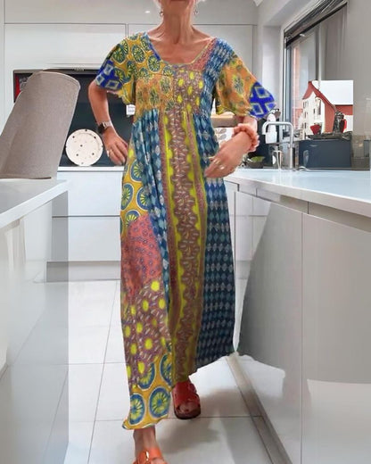 Boho Floral A-Line Maxi Dress for Festivals | Mira 6