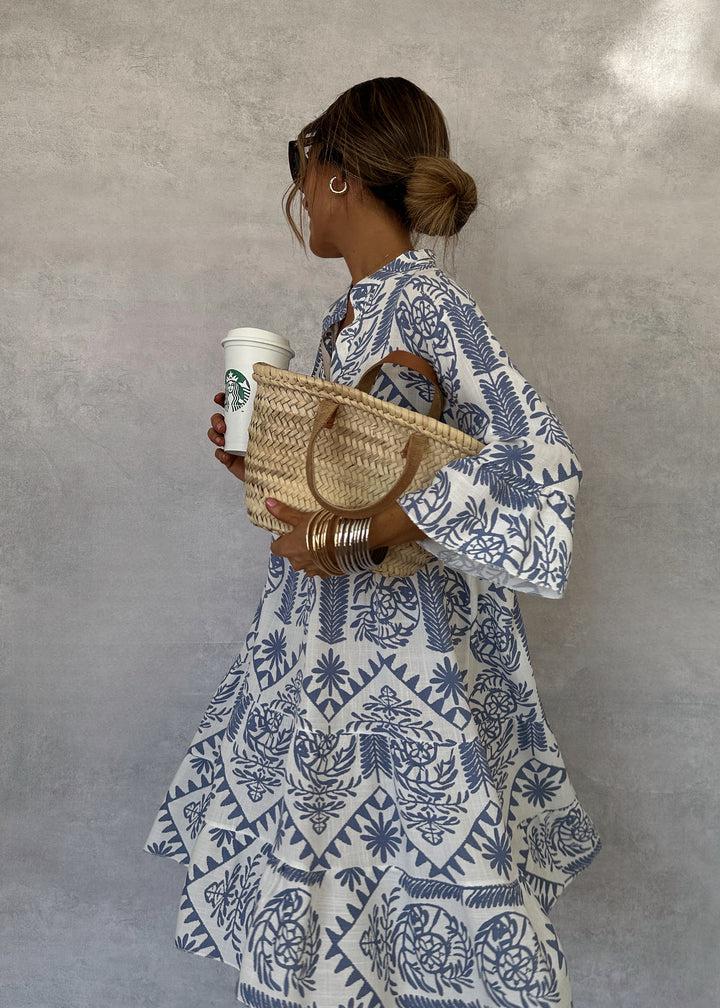 Boho Printed Long Sleeve Mini Dress for Casual Outings | Sia 3