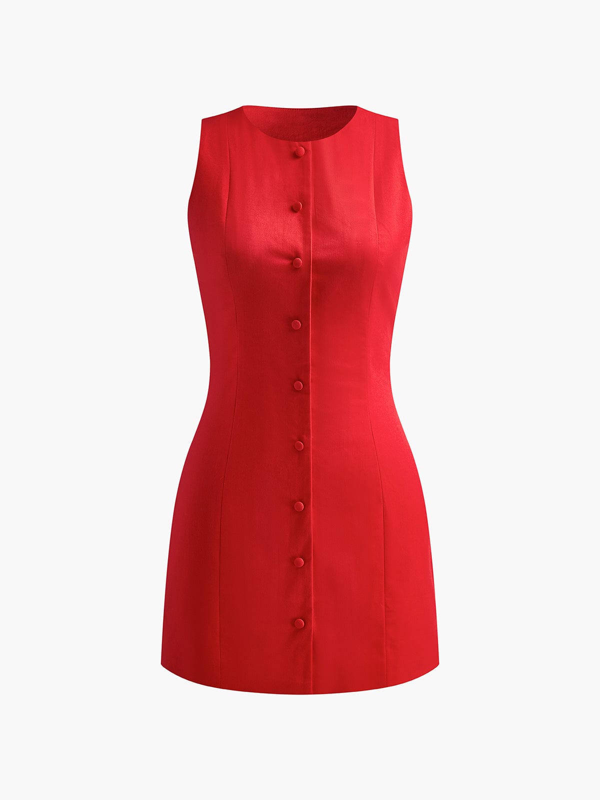 Carolin | Womens Summer Round Neck Sleeveless Elegant Cotton Midi Dress 6