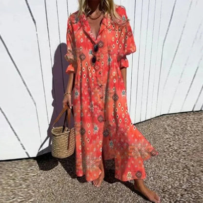 Cassidy | Womens Wedding Guest Chiffon Puff Sleeve A-Line Maxi Dress with Flowing Skirt 4