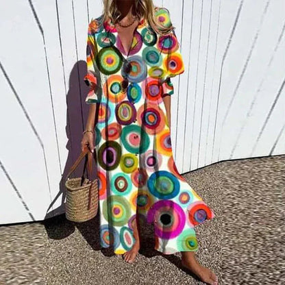 Cassidy | Womens Wedding Guest Chiffon Puff Sleeve A-Line Maxi Dress with Flowing Skirt 6
