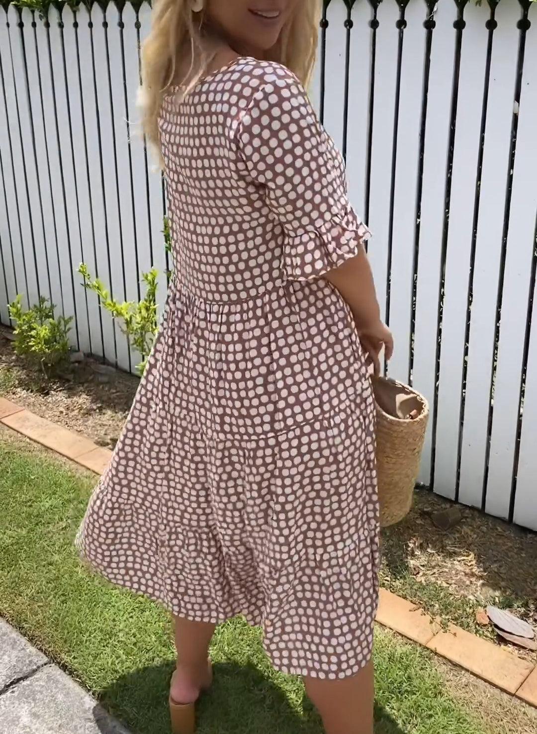 Casual Cotton Relaxed Fit Midi Dress | Mira 3