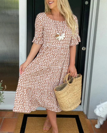 Casual Cotton Relaxed Fit Midi Dress | Mira 4