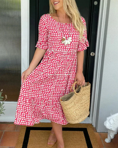 Casual Cotton Relaxed Fit Midi Dress | Mira 5