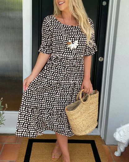 Casual Cotton Relaxed Fit Midi Dress | Mira 9