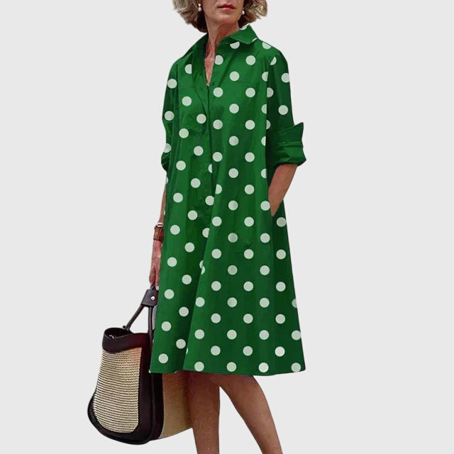 Casual Cotton V-Neck Pocketed Maxi Dress | Mira 7