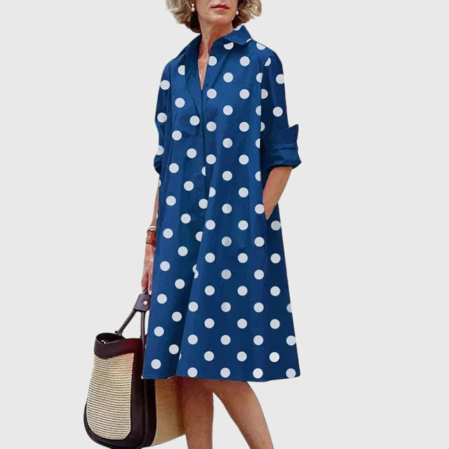 Casual Cotton V-Neck Pocketed Maxi Dress | Mira 8