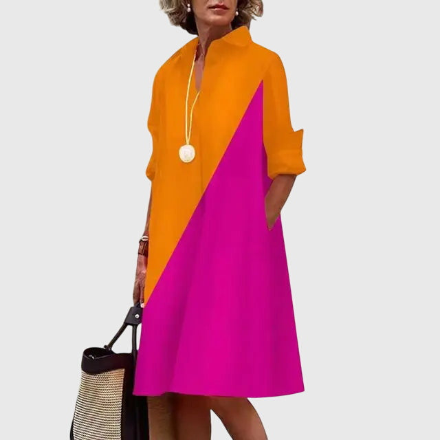 Casual Cotton V-Neck Pocketed Maxi Dress | Mira 9
