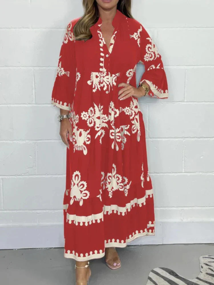 Casual Flowing Maxi Dress with Statement Sleeves | Mira 5