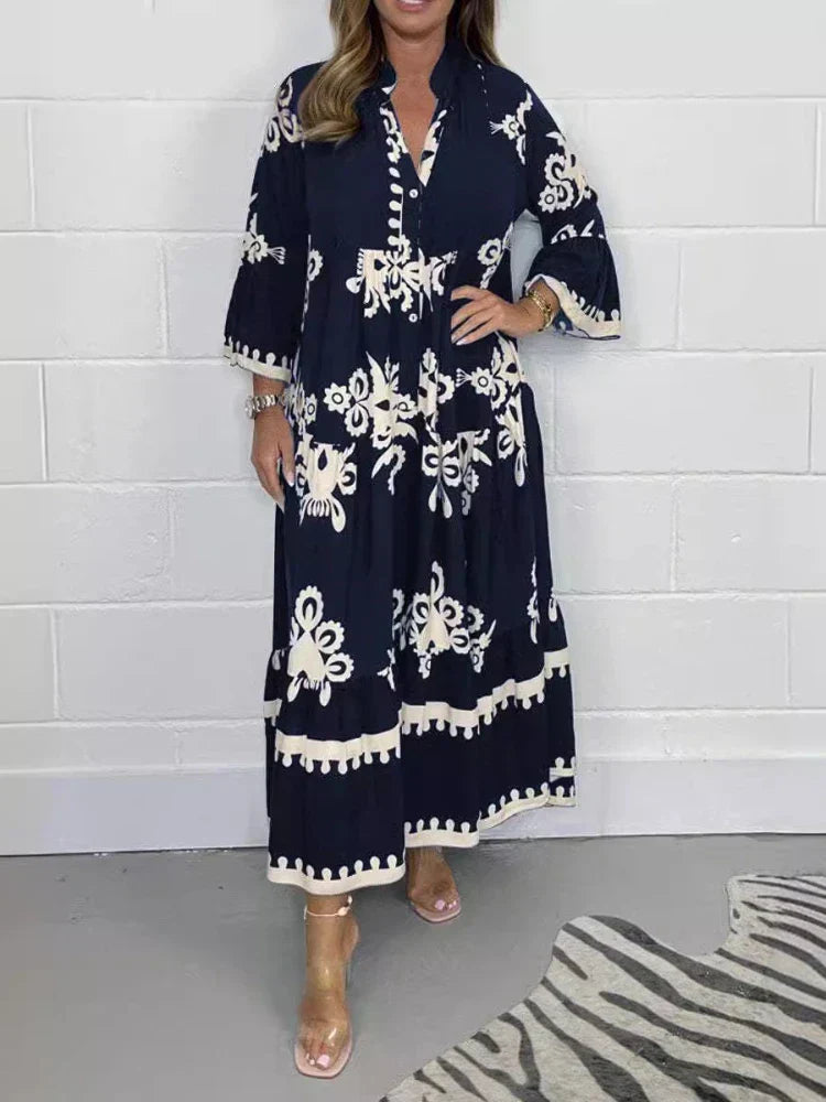 Casual Flowing Maxi Dress with Statement Sleeves | Mira 6