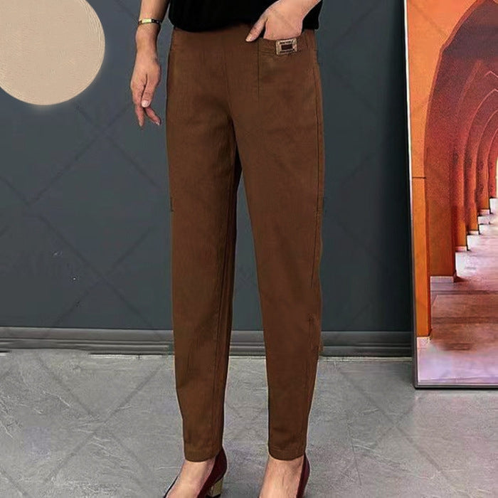 Elara | Women High Waist Straight Leg Relaxed Fit Casual Everyday Trousers 3