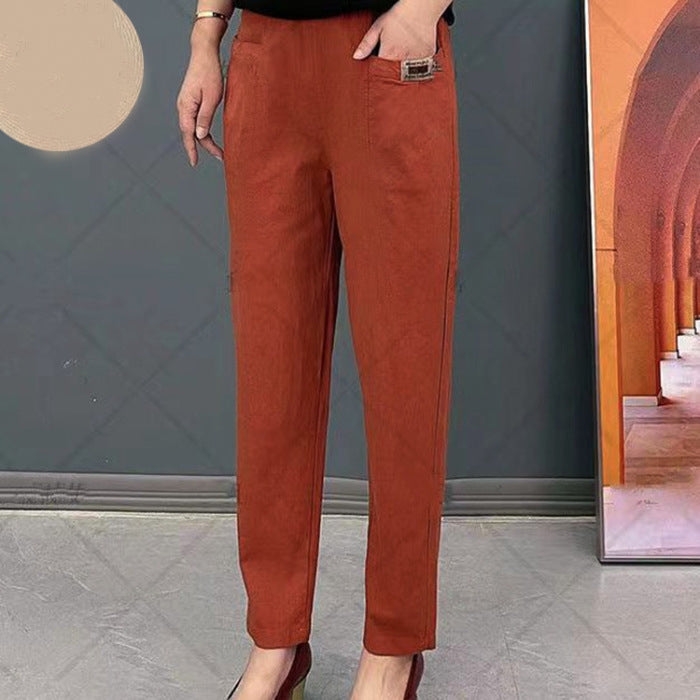 Elara | Women High Waist Straight Leg Relaxed Fit Casual Everyday Trousers 4