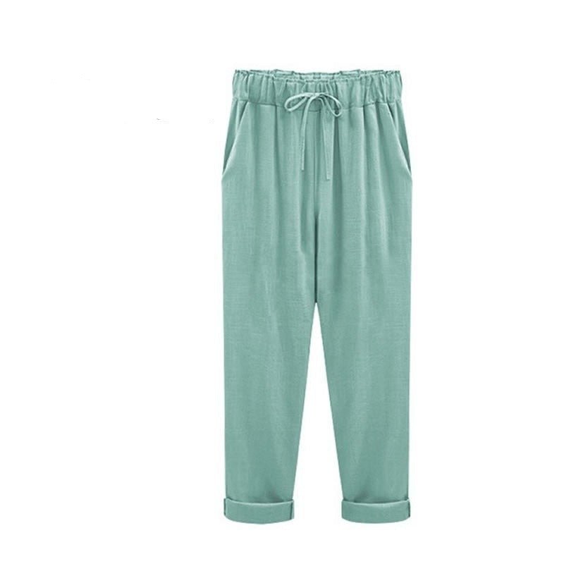Freya | Women Elastic Waist Tapered Leg Relaxed Fit Lightweight Casual Trousers 4