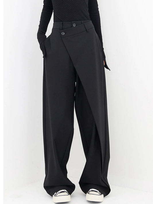 Aria | Women Structured Waist Straight Leg Relaxed Fit Casual Everyday Trousers 1