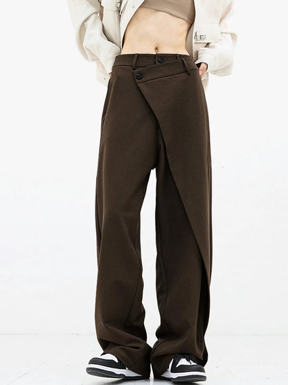 Aria | Women Structured Waist Straight Leg Relaxed Fit Casual Everyday Trousers 3