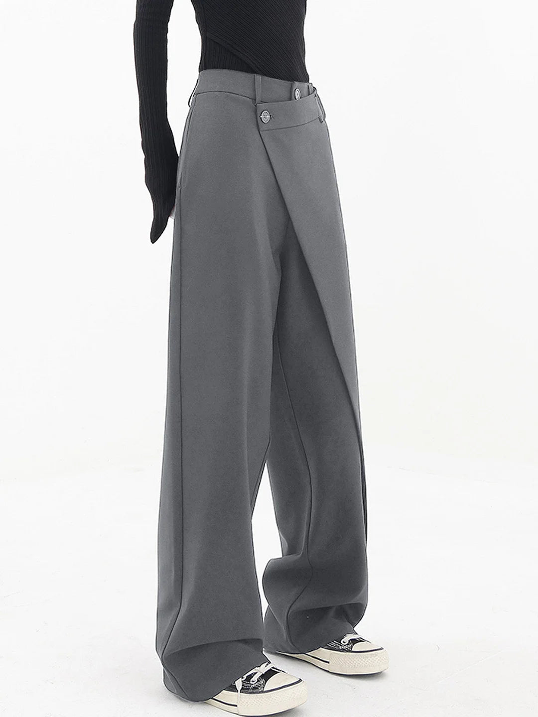 Aria | Women Structured Waist Straight Leg Relaxed Fit Casual Everyday Trousers 4