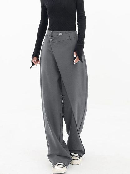 Aria | Women Structured Waist Straight Leg Relaxed Fit Casual Everyday Trousers 5