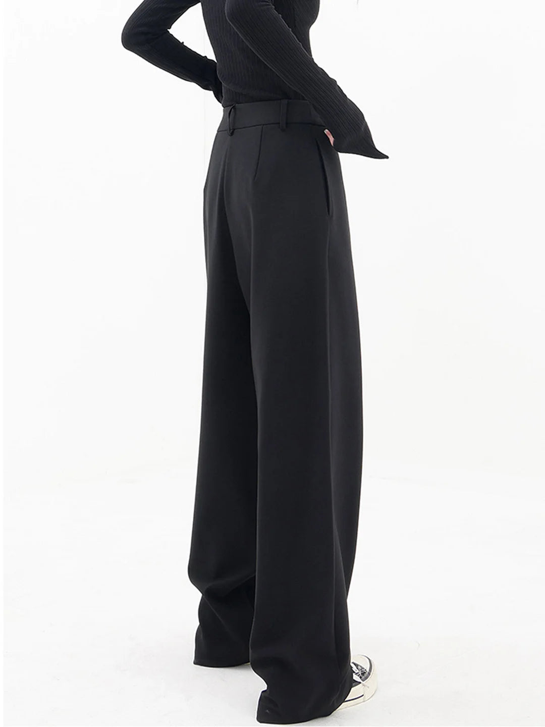 Aria | Women Structured Waist Straight Leg Relaxed Fit Casual Everyday Trousers 6