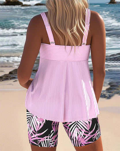 Catherine | Womens Vibrant Tankini High-Waisted Full Coverage Tummy Control Swimwear 4