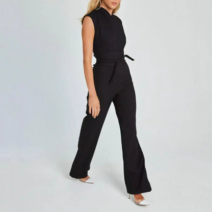 Celeste | Women Elegant Wide Leg Jumpsuit Sleeveless V-Neck Chic 6