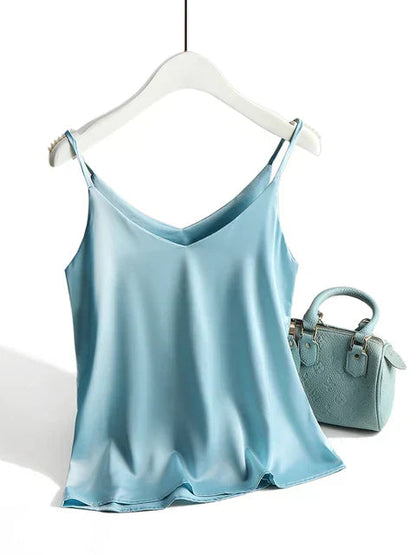 Celeste | Womens Elegant Adjustable Spaghetti Strap Lightweight Satin Cami 1