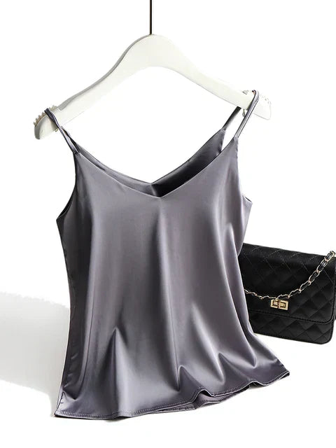 Celeste | Womens Elegant Adjustable Spaghetti Strap Lightweight Satin Cami 3