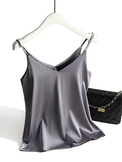 Celeste | Womens Elegant Adjustable Spaghetti Strap Lightweight Satin Cami 3