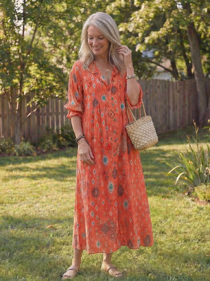Cleo | Womens Summer Holiday Chiffon Collared Maxi Dress 3