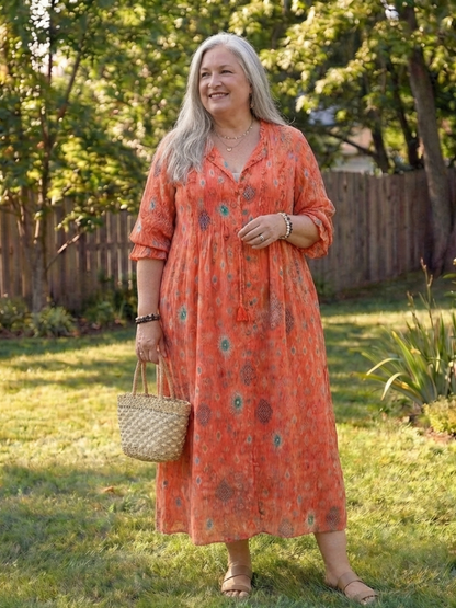 Cleo | Womens Summer Holiday Chiffon Collared Maxi Dress 4