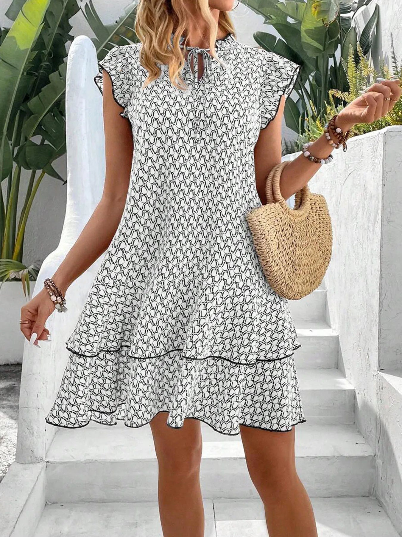 Cocktail Chiffon V-Neck Flattering Midi Dress | Kira 2