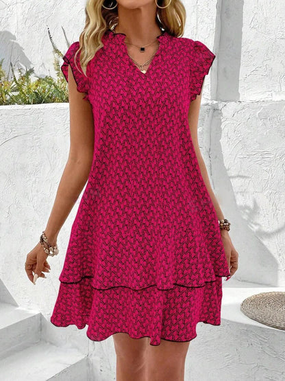 Cocktail Chiffon V-Neck Flattering Midi Dress | Kira 6